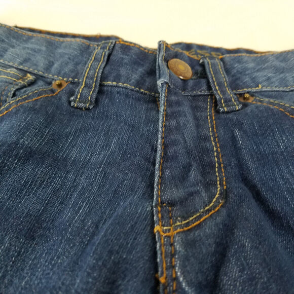 Express Jeans Womens 4 Blue Low Rise Straight Leg Dark Wash Denim W30 x L30.5 - Picture 12 of 16